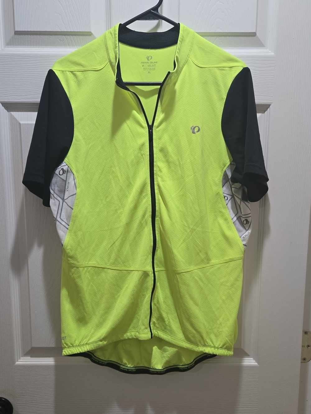 Pearl Izumi Men's Short Sleeve Cycling Jersey XL Full Zip Yellow
